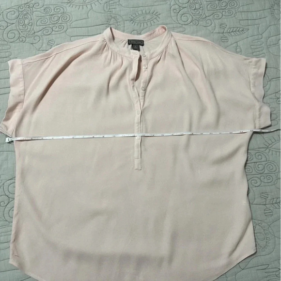 J. Crew Point Sur Pink Drapey Popover Top Size L - Picture 5 of 7